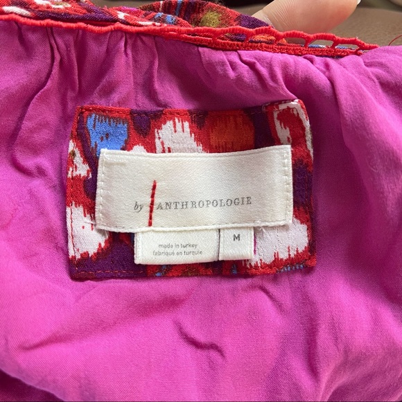 ANTHROPOLOGIE Red Boho Ikat Mini Dress - Picture 5 of 6